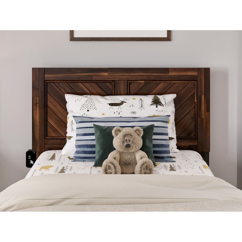AFI Canyon Wood Headboard with Attachable Charger