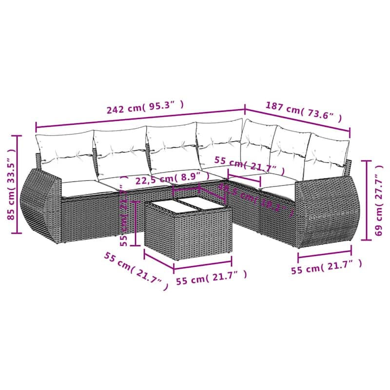 vidaXL Garden Sofa Set