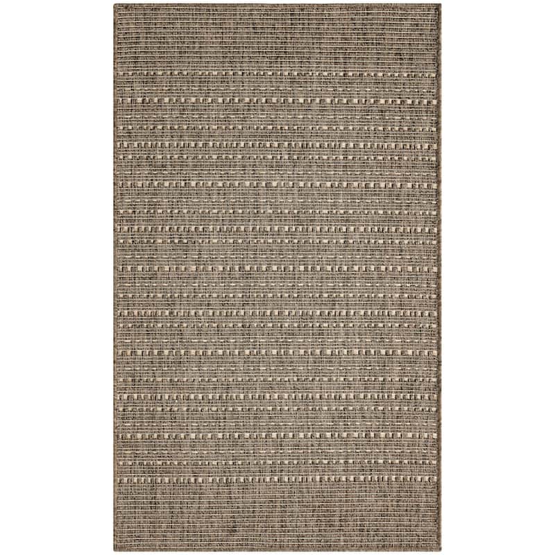 Nourison Tulum Indoor/Outdoor Striped Area Rug - 2' x 3' - Brown