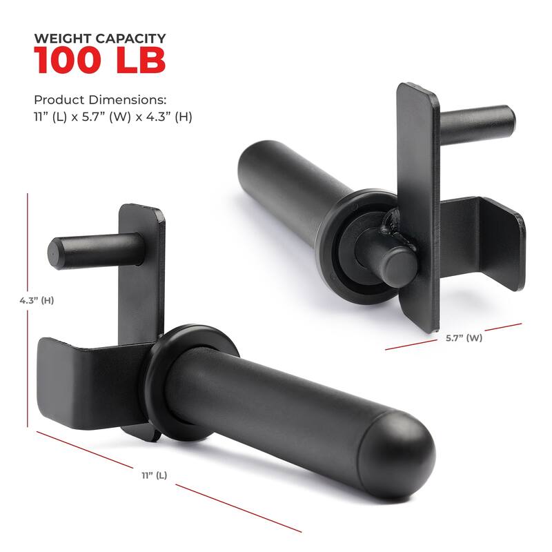 Adjustable Weight Plate Storage Rack Attachment XFA010 - Black - 11 x 5.7 x 4.3 Inches