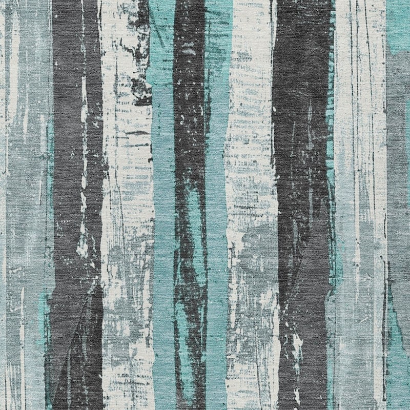 HomeRoots Striped Transitional Rectangle Outdoor Rug
