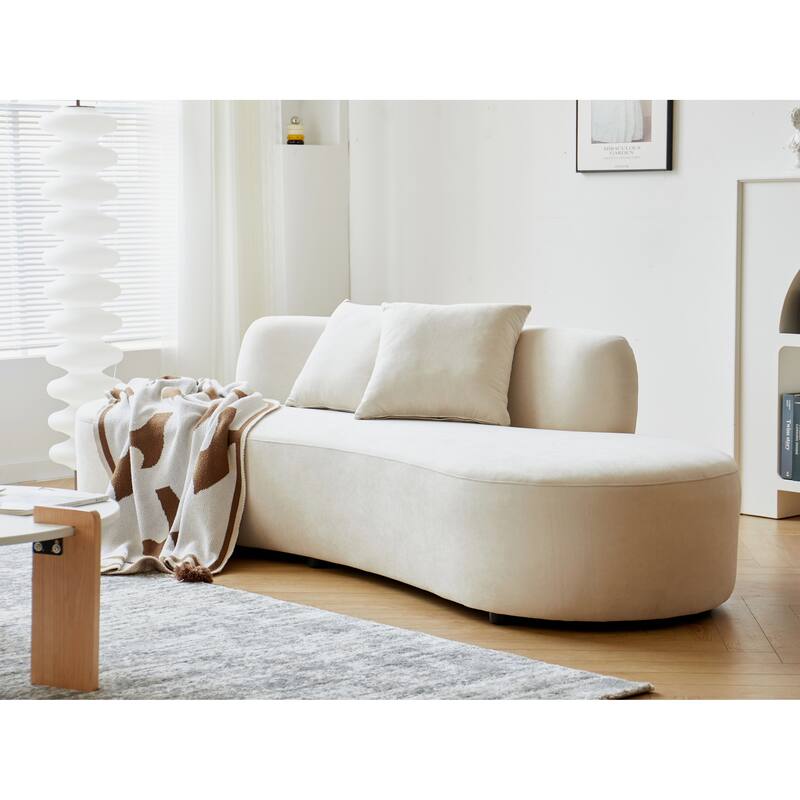 US Pride Furniture 90.2 inch Elegant Half Moon Design Curved Luxury 4-Seat Sofa with High-Density Foam Filled