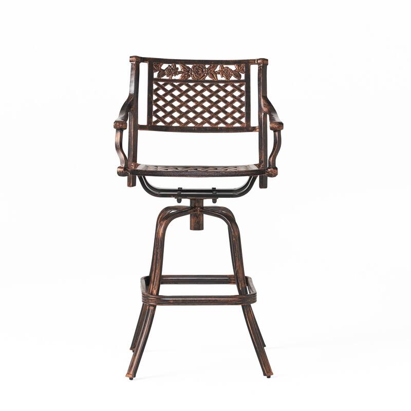 Sebastian Cast Aluminum Barstool by Christopher Knight Home - Single