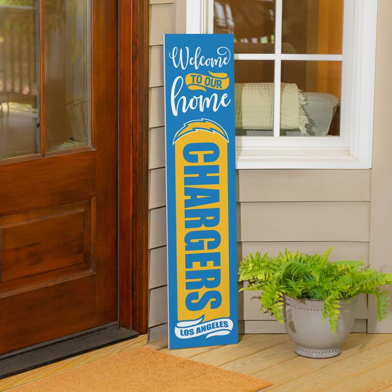 47" Double Sided Seasonal Porch Leaner, Los Angeles Chargers - 47" x 11.25"