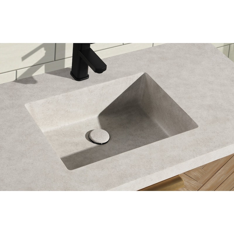 Ari Bath Carlsbad 42" Floating Bathroom Vanity Weathered Fir