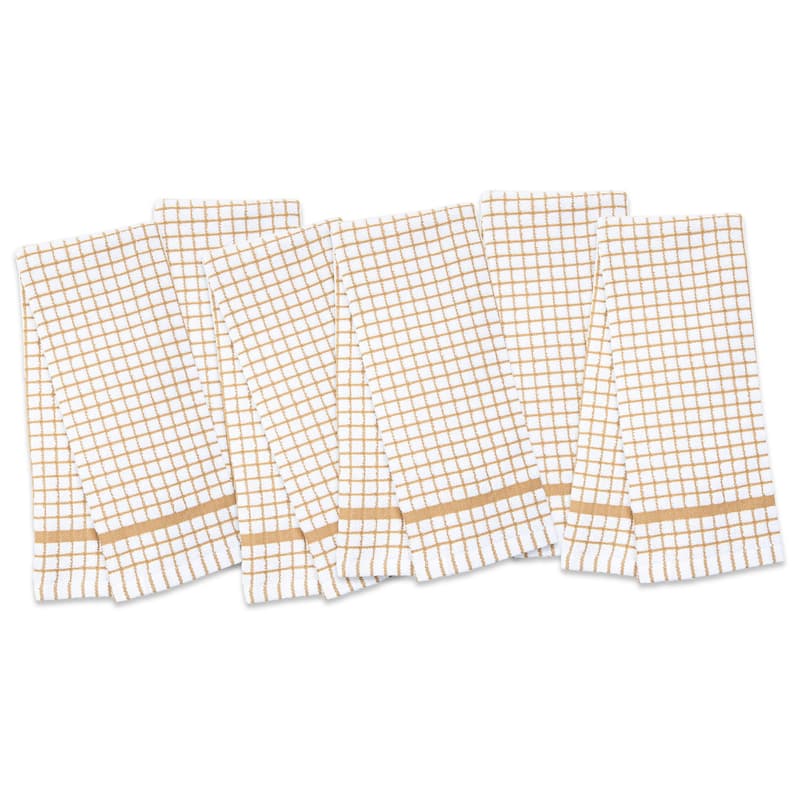 The Sloppy Chef Classic Checkered 6-Piece Kitchen Towels - 15x25