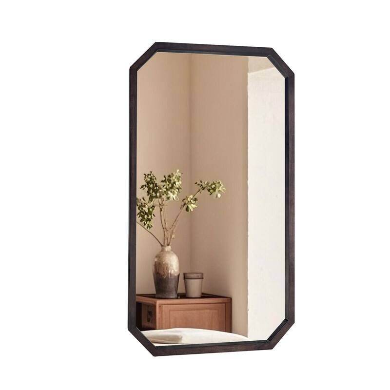 Rustic Wood Bathroom Mirrors for Wall Mounted for Living Room or Bedroom Vanity Mirror