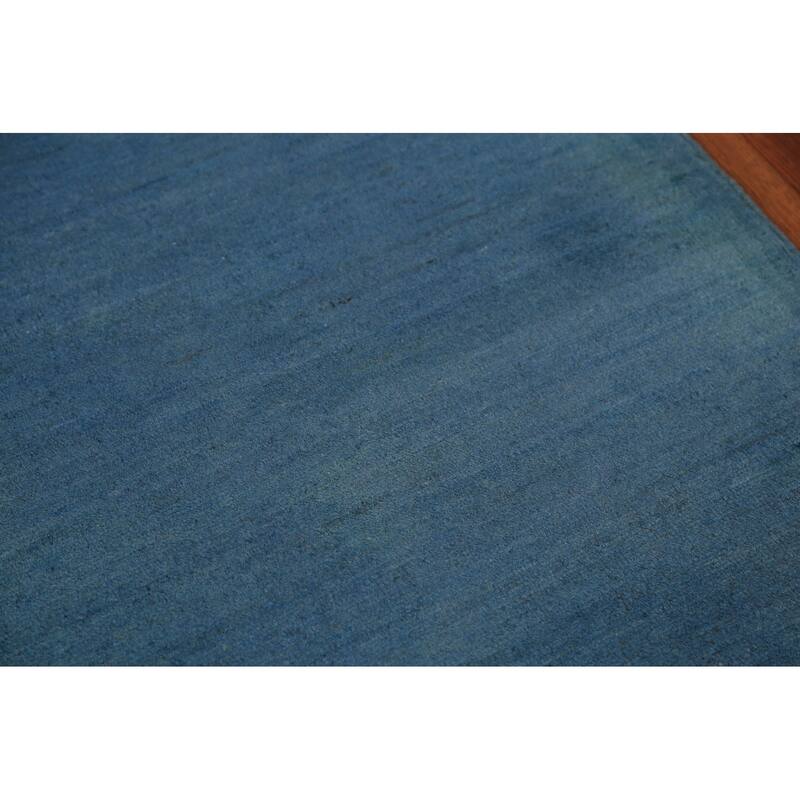 Blue Gabbeh Oriental Rug Handmade Wool Carpet - 2'10" x 4'11"