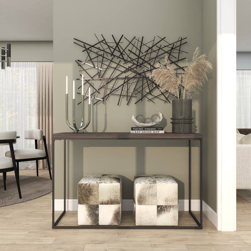 Gray Glass Wide Ribbed Candle Holder with Fluted Center