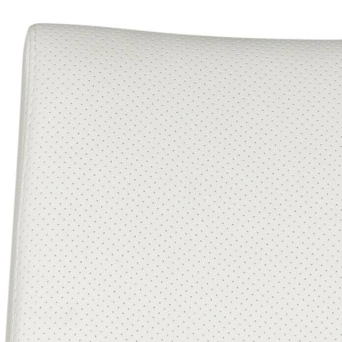 SAFAVIEH Verdell 22-31.9-inch White Leather Adjustable Swivel Bar Stool - 17.7" x 16.9" x 43.3" - 18Wx17Dx43H