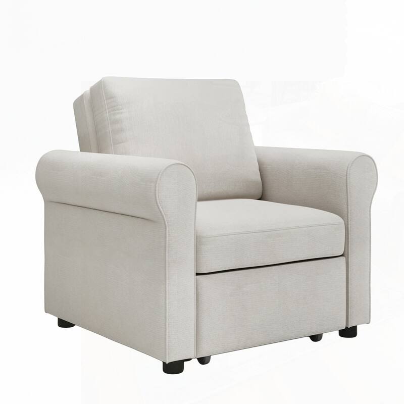 Convertible Sleeper Chair Bed with Adjust Backrest Into a Sofa