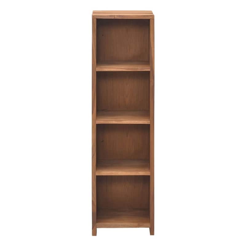 vidaXL Bookshelf 11.8"x11.8"x43.3" Solid Teak Wood - 11.8" x 11.8" x 43.3"