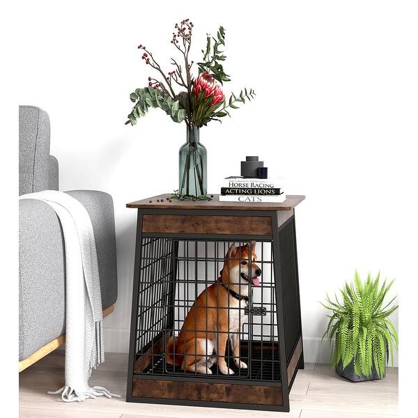 Furniturestyle Pet Crate 2in1 Configurable Pet Crate and Gate Wooden