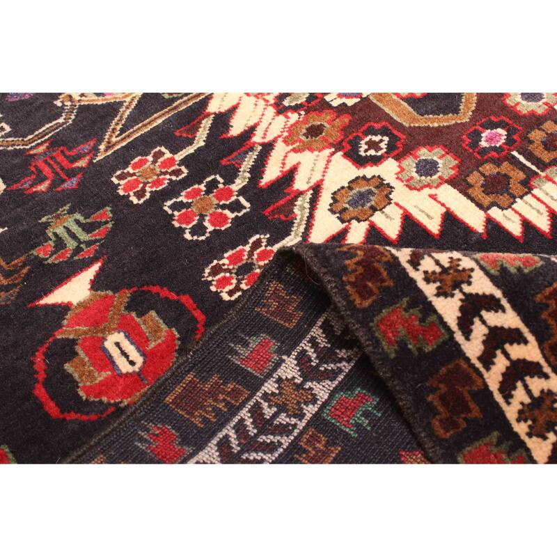 ECARPETGALLERY Hand-knotted Teimani Black Wool Rug - 3'1 x 4'5