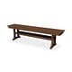 preview thumbnail 8 of 11, POLYWOOD Farmhouse 65-inch Bench Teak
