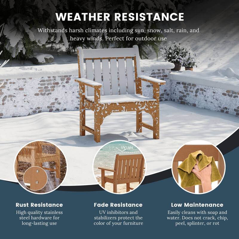 Laguna Outdoor Patio Garden Arm Chair Set with Side Table