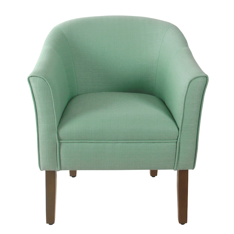Porch & Den Kingswell Upholstered Barrel Accent Chair - Textured Aqua