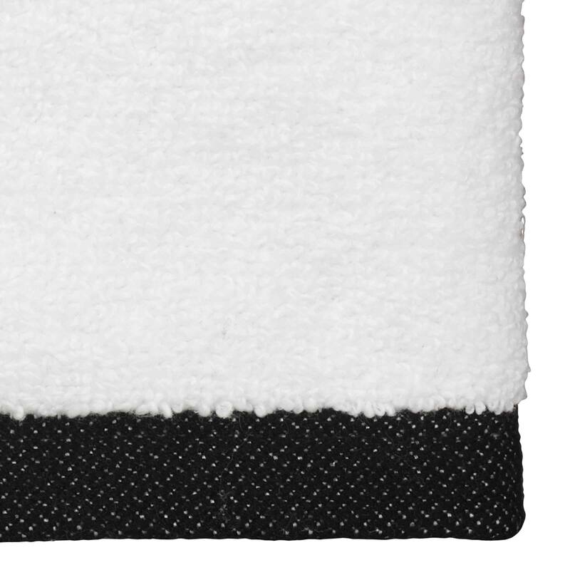 Avanti Linens White/Black Monogram 2-Pack Hand Towel Set "D" - Hand Towel 2pk Set