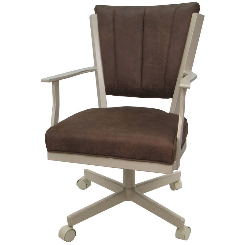 Montana Swivel Metal Dining Caster Chair on Reading Base - Northwest Whiskey - Beige