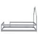 preview thumbnail 16 of 22, Twin Size Wooden Floor Bed with House-Style Headboard and Guardrails for Safe and Imaginative Sleep