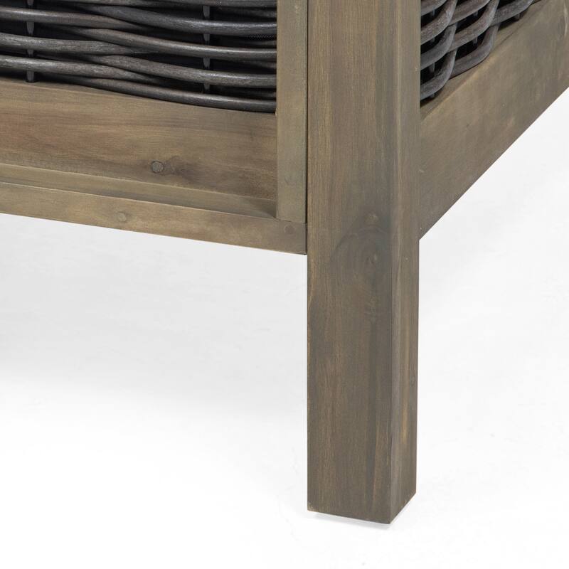 Linwood 4-piece Acacia Wood Patio Chat Set by Christopher Knight Home