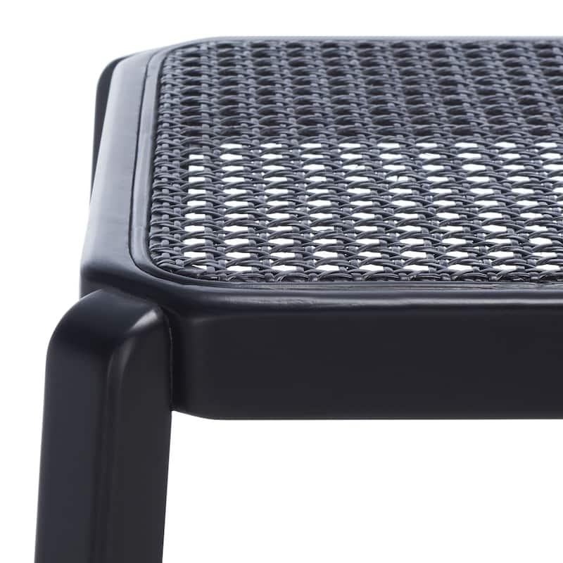 SAFAVIEH Flavia Backless Cane Counter Stool - 17" W x 17" D x 25" H - 17Wx17Dx25H