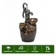 preview thumbnail 9 of 9, Farmhouse Pump and Pots Resin Outdoor Fountain with LED Lights