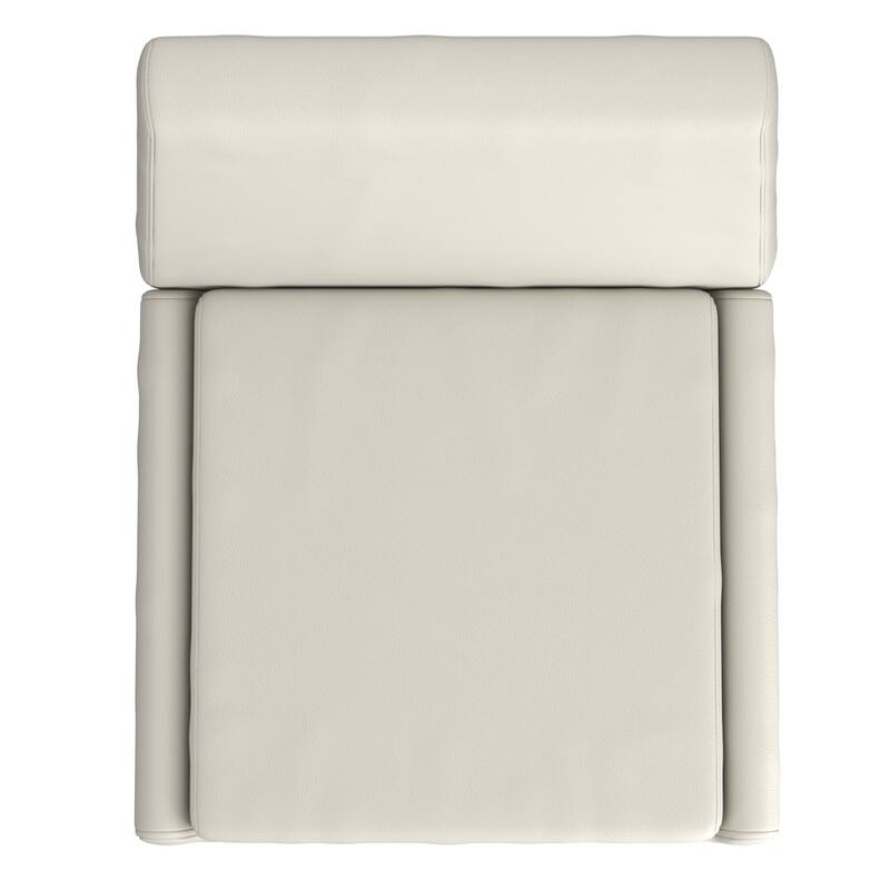 Contemporary Faux Leather and Metal Dining Chair, Set of 4 - Beige and Black