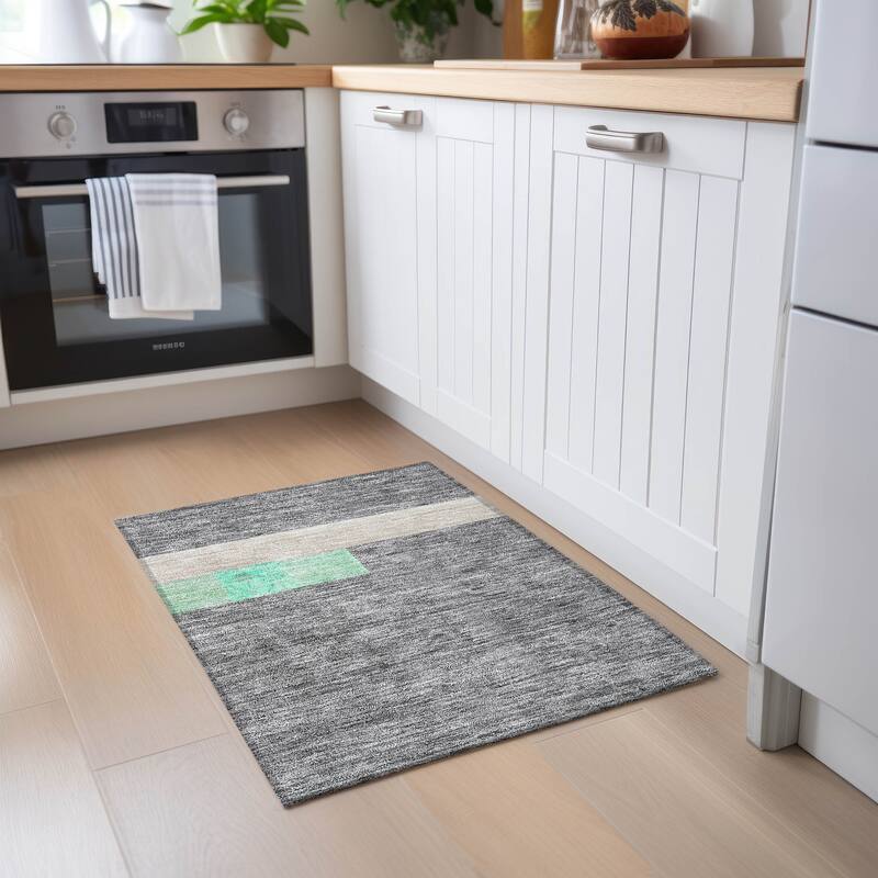 Machine Washable Indoor/ Outdoor Chantille Ombre Solid Rug