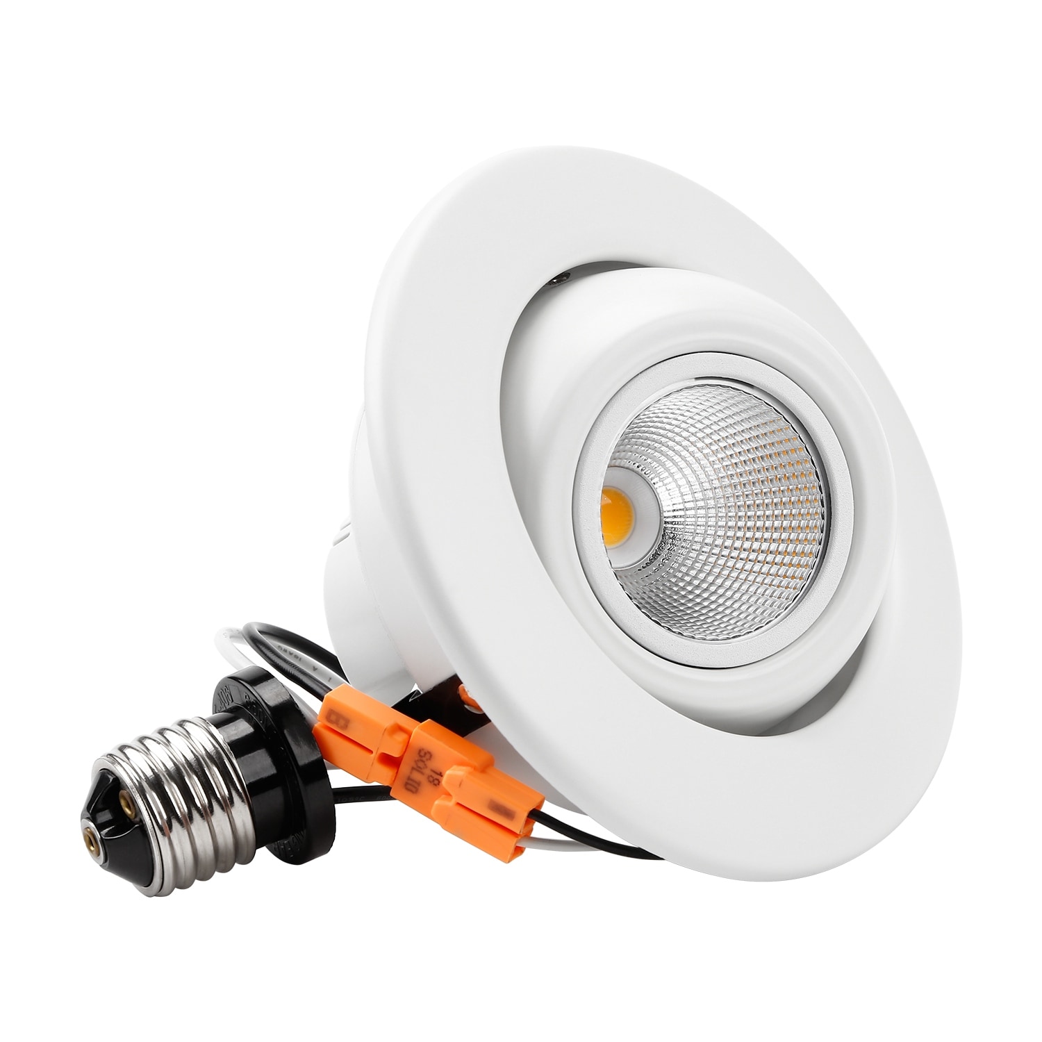 5/6-Inch Dimmable Gimbal Directional LED Recessed Downlight, 2700K, Pack of 4 