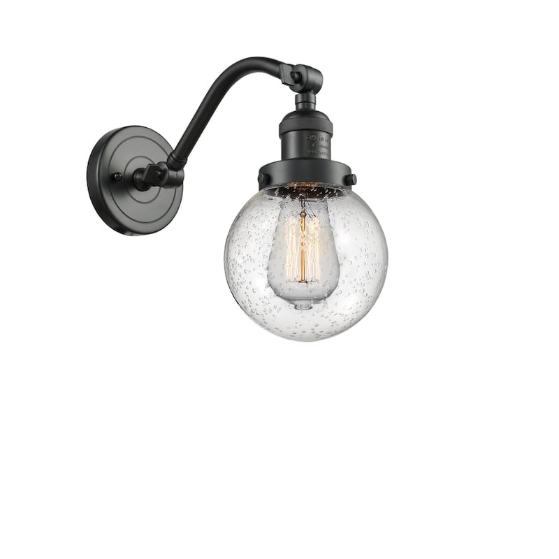Innovations Lighting Beacon Single Light 6" Wide Wall Sconce - Oil Rubbed Bronze / Seedy
