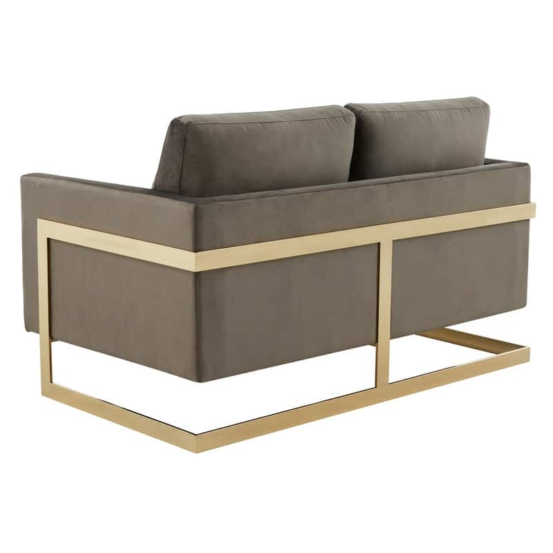 Lincoln Velvet 2-Seater Sofa with Foam Cushions Pocket Spring Stainless Steel Base Removable Cushion Fully Assembled