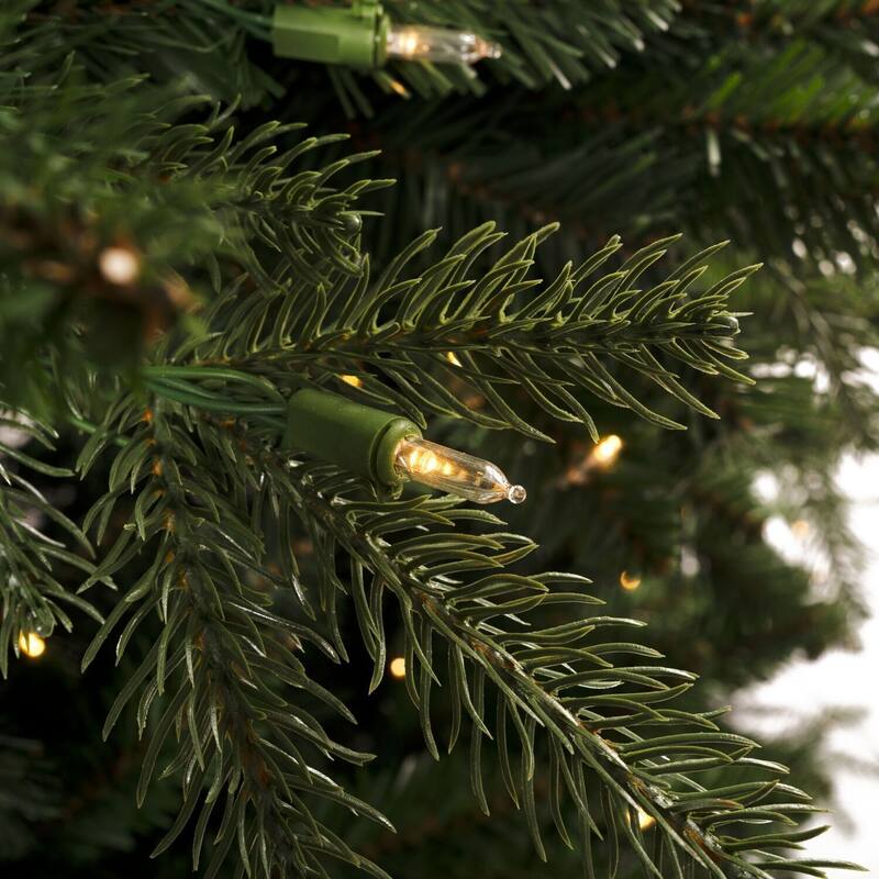 Traditional Artificial Christmas Tree with Lights, Prelit Christmas Tree, Pine Fir Christmas Tree with LED Lights