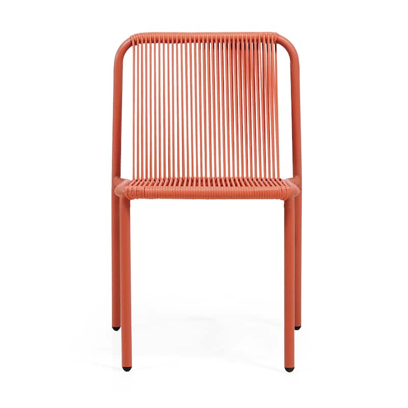 Christopher Knight Home - Burgess Space-Saving and Stylish Outdoor Stacking Dining Chairs