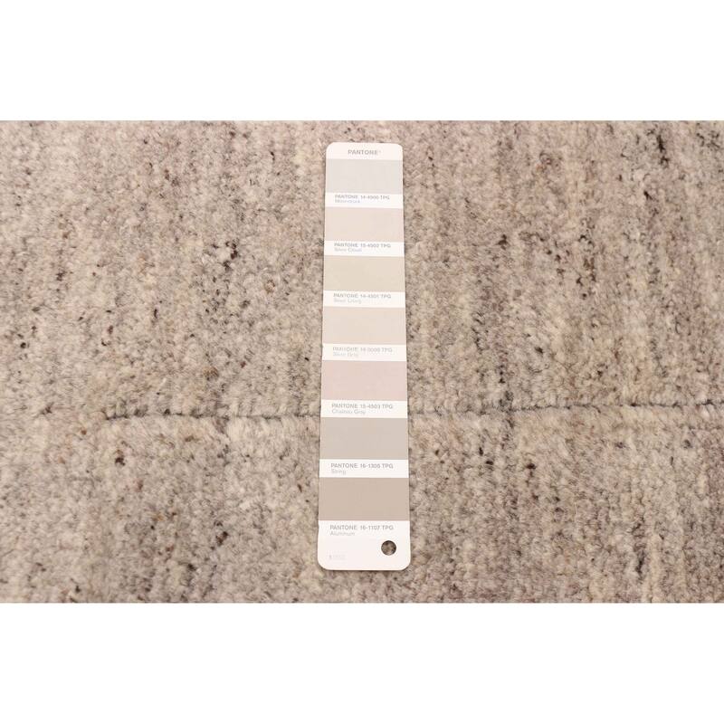 ECARPETGALLERY Hand-knotted Tangier Light Grey Wool Rug - 5'1 x 7'11