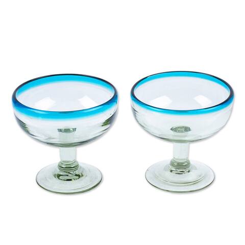 Novica Handmade Handblown Recycled Glass Cocktail Glasses (Pair)