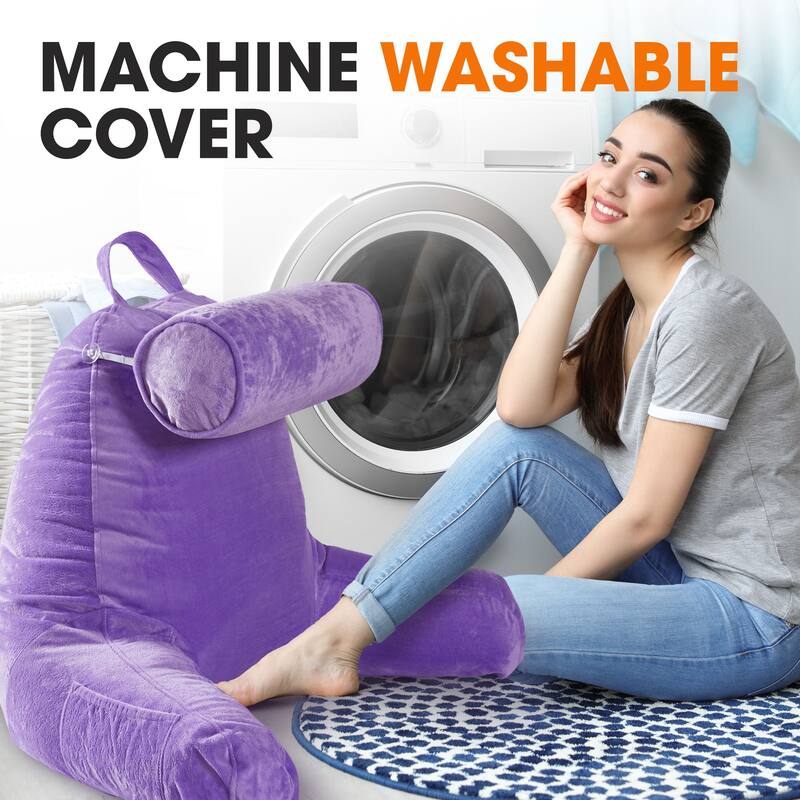 Cheer Collection Extra Large TV Pillow With Detachable Bolster