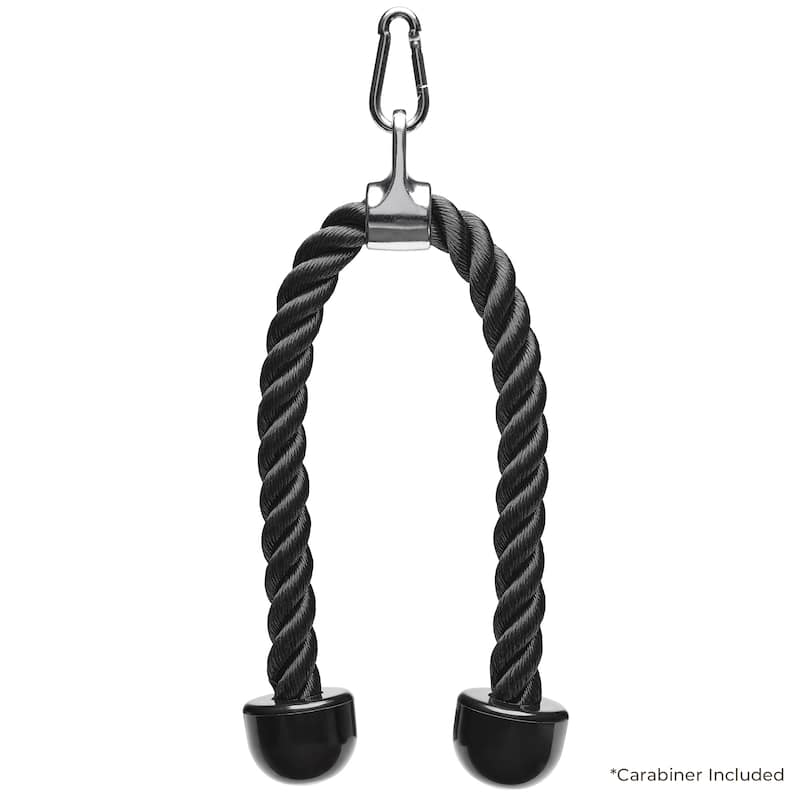 Triceps Rope Cable Attachment - SF-XFA013 - Black - 27.6 x 3.1 x 2.5inches