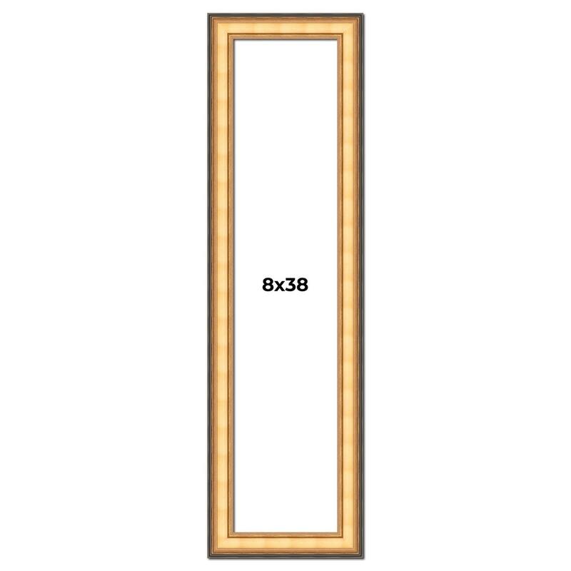 8x38 Frame Gold Plein Aire Solid Wood Picture Frame Width 2 Inches |