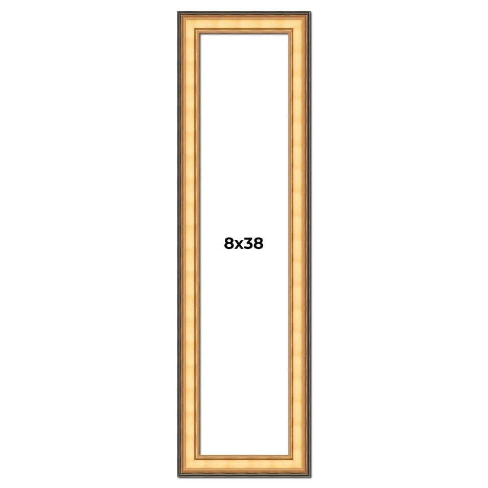 8x38 Frame Gold Plein Aire Solid Wood Picture Frame Width 2 Inches |