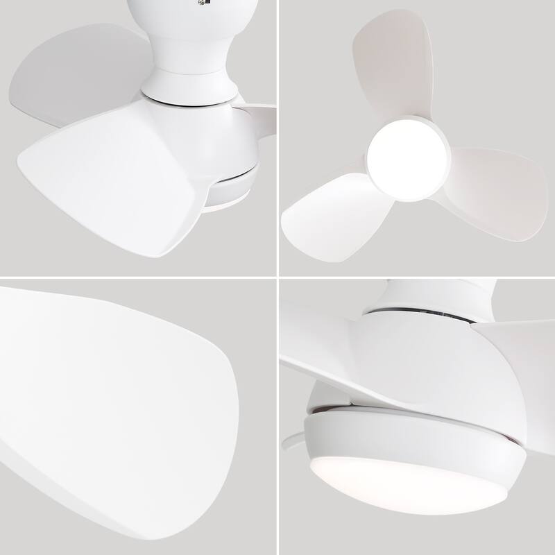 22"/23"/29" Flush Mount Ceiling Fan with Light and Remote Control for Small Room,Patio,Kitchen,Bedroom