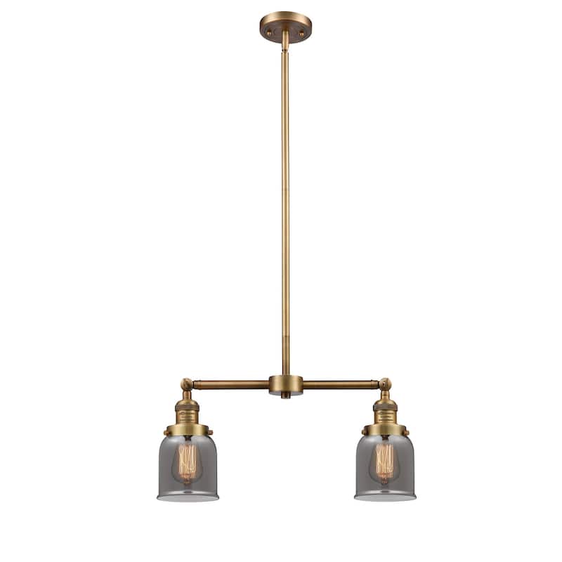 Innovations Lighting Small Bell 2 Light 21" Wide Linear Chandelier
