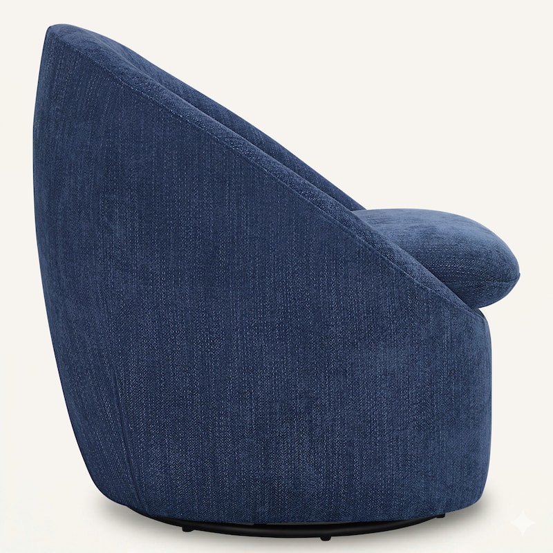 360° Swivel Chenille Upholstered Barrel Accent Chair Armchair - 30.3"W x 28.7"D x 29.5"H