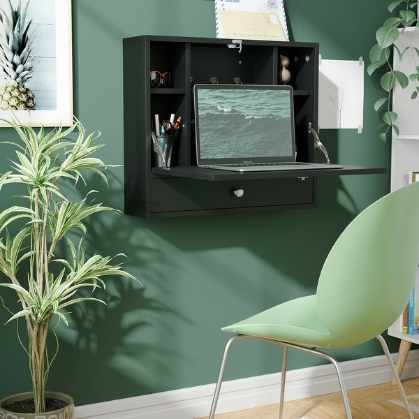 Floating outlet laptop desk