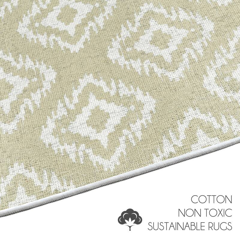 Sussexhome Heavy Duty Ultra Thin Non Slip Washable Cotton Indoor Rug - 2' x 3'