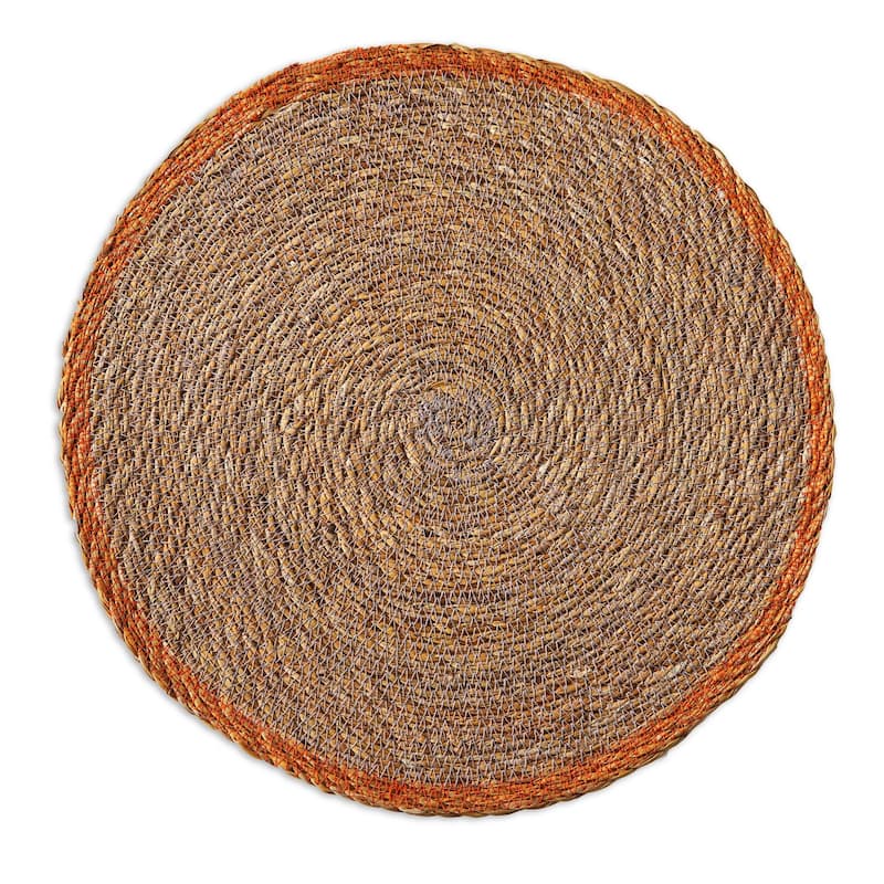 Overstitch Seagrass Placemat in Lavender Purple Wipe Clean Everyday Use 15x15 Inches