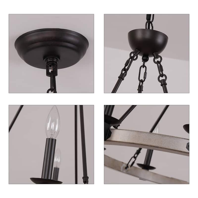 Clihome 10-Lights Round Chandeliers