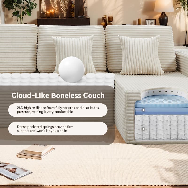 Oversized Chaise Lounge Chair Indoor Comfy Deep Seat Sleeper Couch