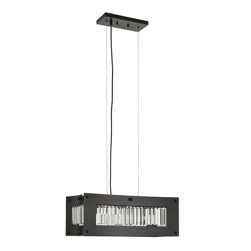 Kayan Black Bold Crystal Chandelier by iNSPIRE Q Modern - Black