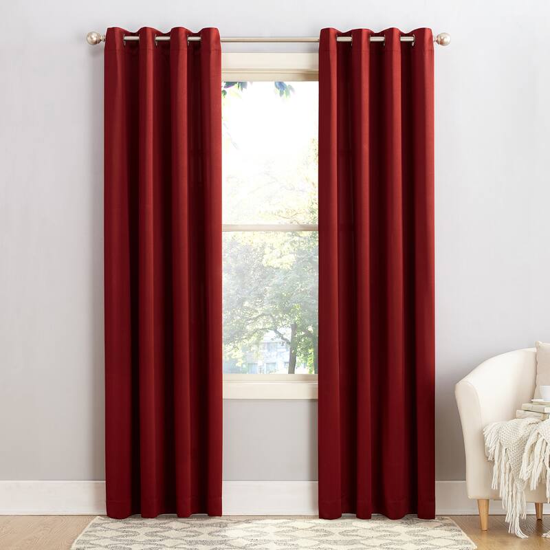Porch & Den Nantahala Room Darkening Grommet Curtain Panel, Single Panel - 54 x 54 - Brick